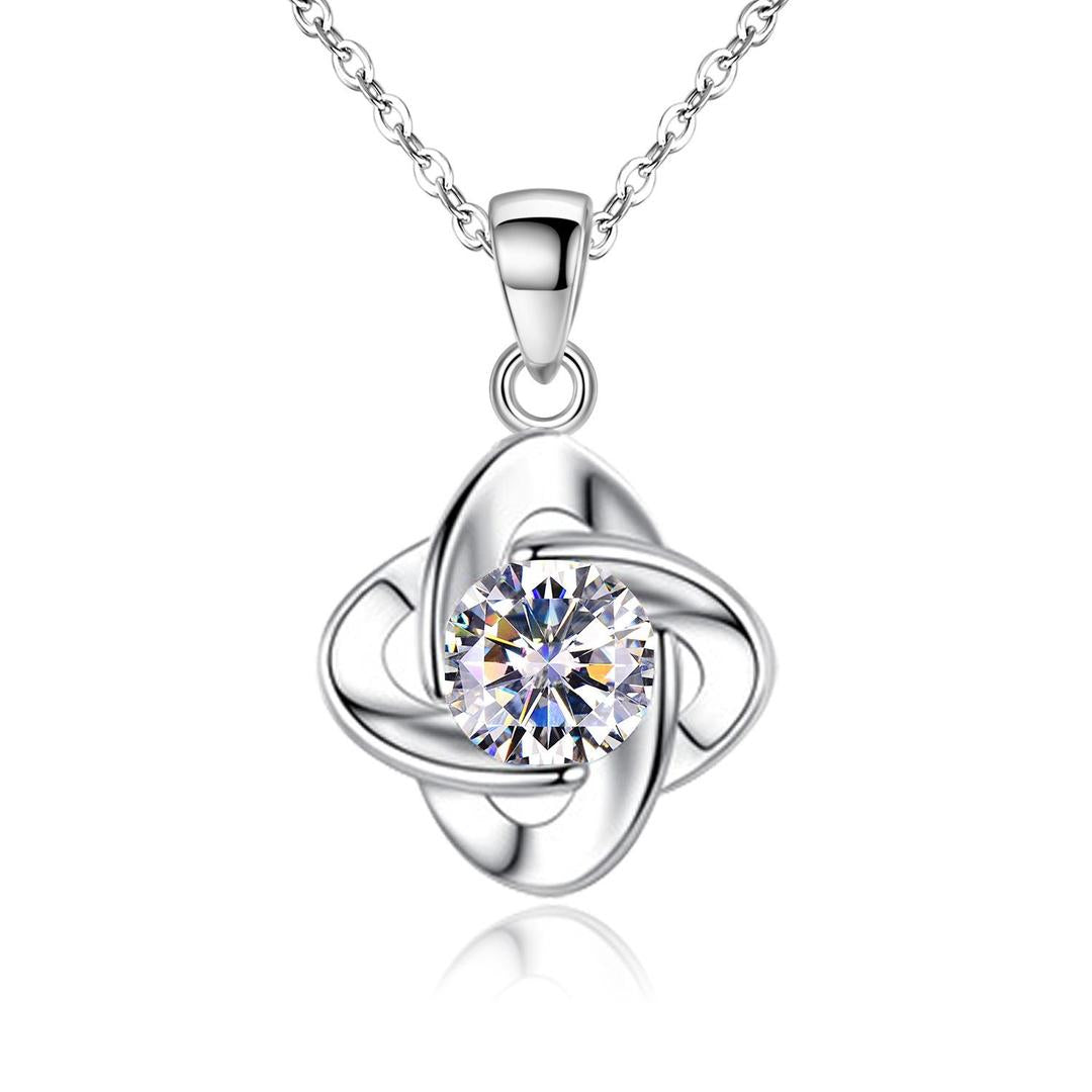 Elegant Women's Four-leaf Clover Necklace Pendant Set Summer Couple's Bracelets Cute Blue Leaf Earrings Jewelry Accessories