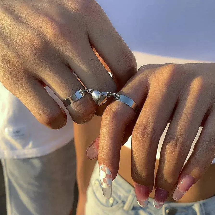 Trendy Magnetic Couple Rings