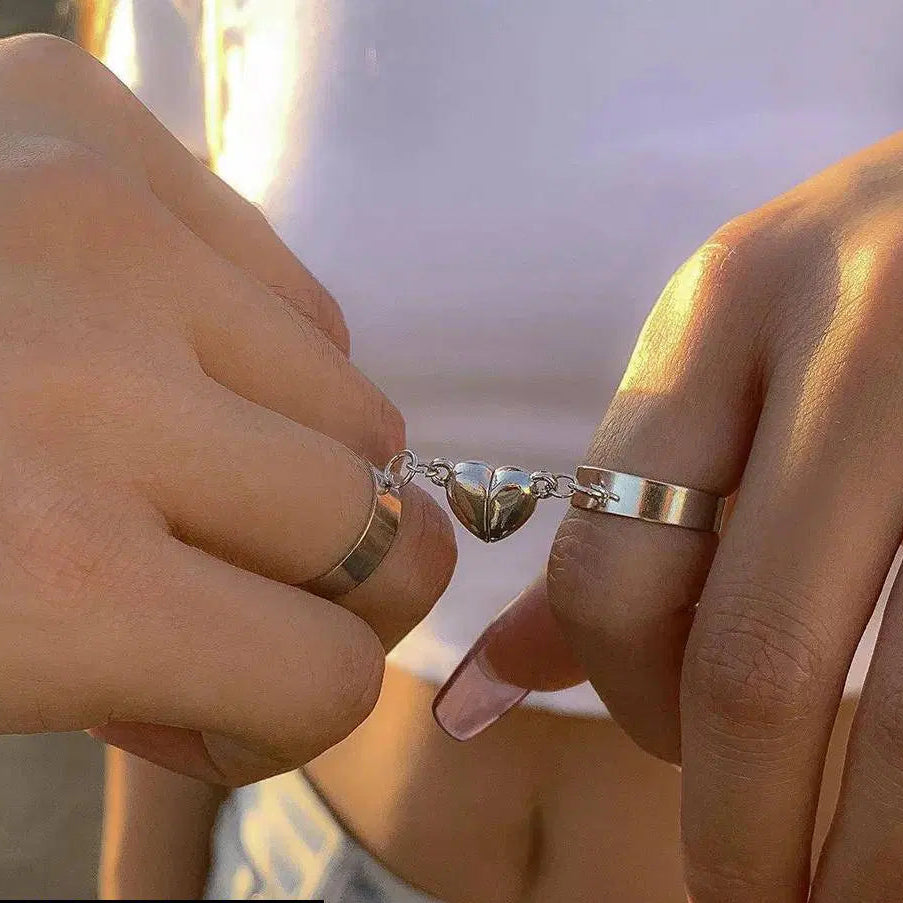 Trendy Magnetic Couple Rings